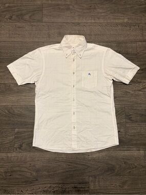 Burberry Men’s Short-Sleeve Button-Down Shirt — White